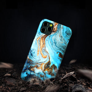 CAKVO Protective covers and cases for cell phones 2 in 1 Case for iPhone 11 Pro - Fluid White Blue Gold