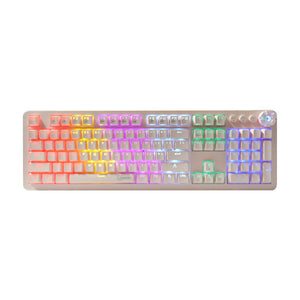 Gordenery Gaming Keyboard and Mouse Combo, K1 LED Rainbow Backlit Keyboard with 104 Key Computer PC Gaming Keyboard for PC/Laptop(White)
