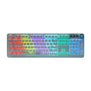 Keyboard with colored lights- White