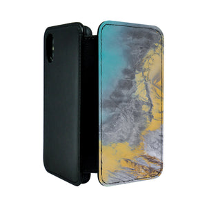 Leather Flip Case for iPhone X -  Autumn Scenary