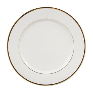 10" Porcelain Coup Plate w/ Double Gold Trim