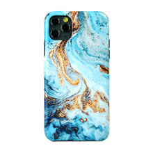 Load image into Gallery viewer, CAKVO Protective covers and cases for cell phones 2 in 1 Case for iPhone 11 Pro - Fluid White Blue Gold
