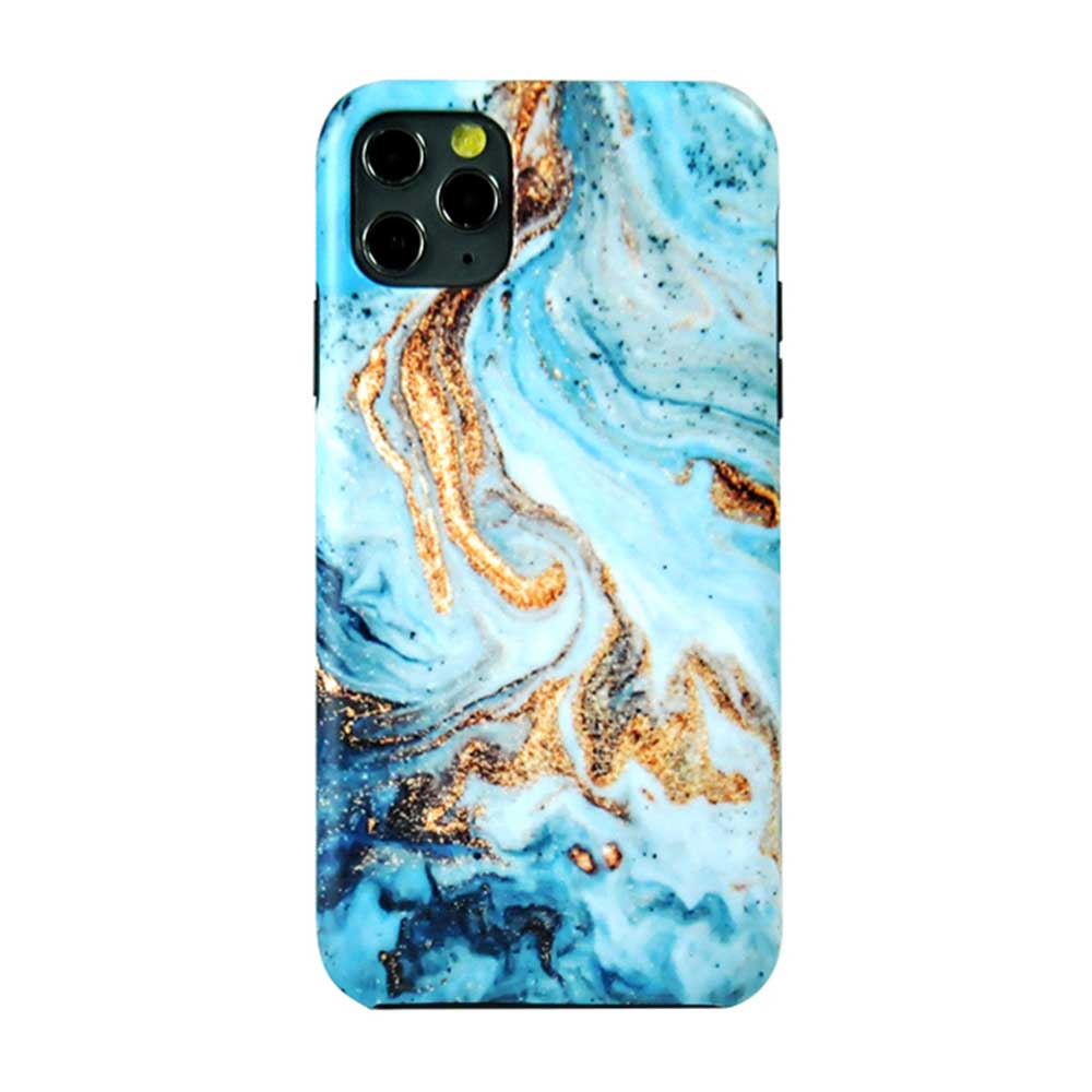 CAKVO Protective covers and cases for cell phones 2 in 1 Case for iPhone 11 Pro - Fluid White Blue Gold