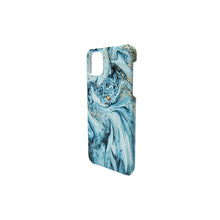 Load image into Gallery viewer, Snap Case for iPhone 11 - Fluid Light Blue Gold White