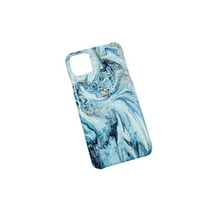 Snap Case for iPhone 11 - Fluid Light Blue Gold White
