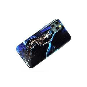 2 in 1 Back Case for iPhone 11 Pro - Fluid Blak Blue Gold