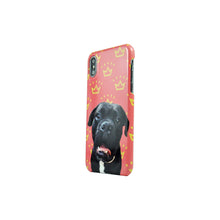 Load image into Gallery viewer, Back Case for iPhone X - Pink Case with Black Dog