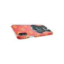 Load image into Gallery viewer, Back Case for iPhone X - Pink Case with Black Dog