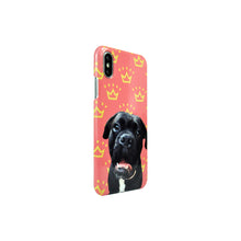 Load image into Gallery viewer, Back Case for iPhone X - Pink Case with Black Dog