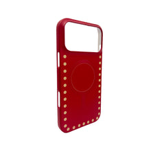 Load image into Gallery viewer, Back Case for iPhone 17 Pro Max Magnetic  Red Case with Yellow Point
