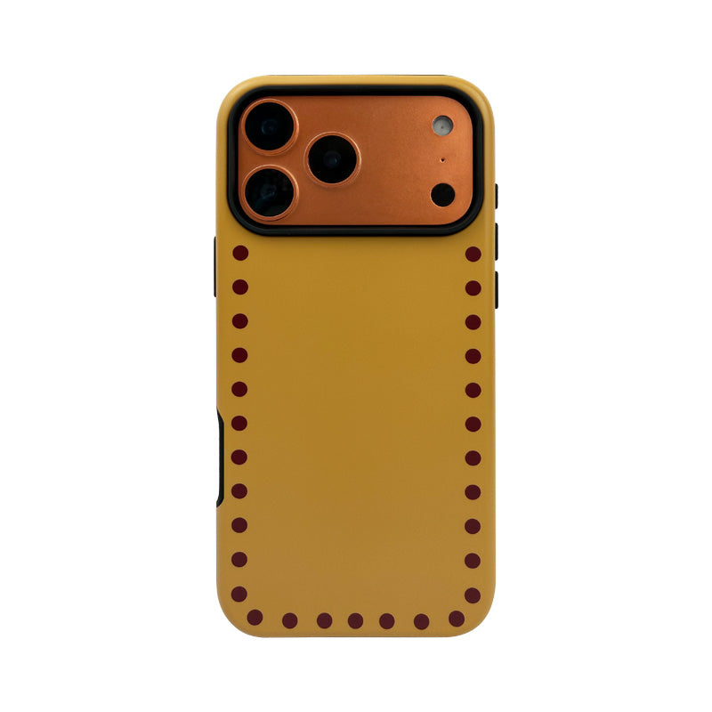 2 in 1 Back Case for iPhone 17 Pro Max -Gold And Black Point Sublimation Factory