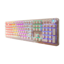 将图片加载到图库查看器，CAKVO Gaming Keyboard and Mouse Combo, K1 LED Rainbow Backlit Keyboard with 104 Key Computer PC Gaming Keyboard for PC/Laptop(White)
