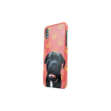 Laden Sie das Bild in den Galerie-Viewer, Back Case for iPhone X - Pink Case with Black Dog

